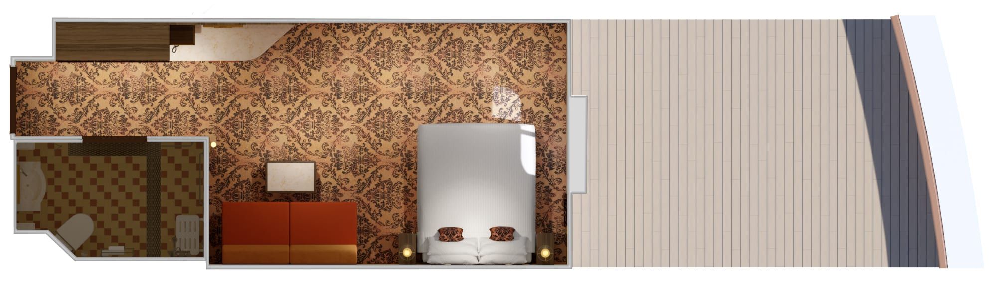 Carnival Venezia Interior with Picture Window (Walkway View) - Accessible (4J) floor plan, photo 7 of 7