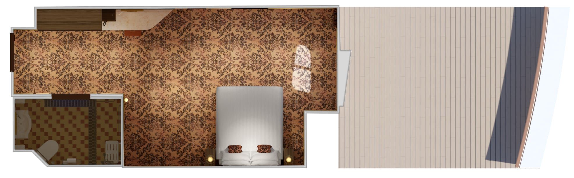 Carnival Venezia Interior with Picture Window (Walkway View) - Accessible (4J) floor plan, photo 2 of 7