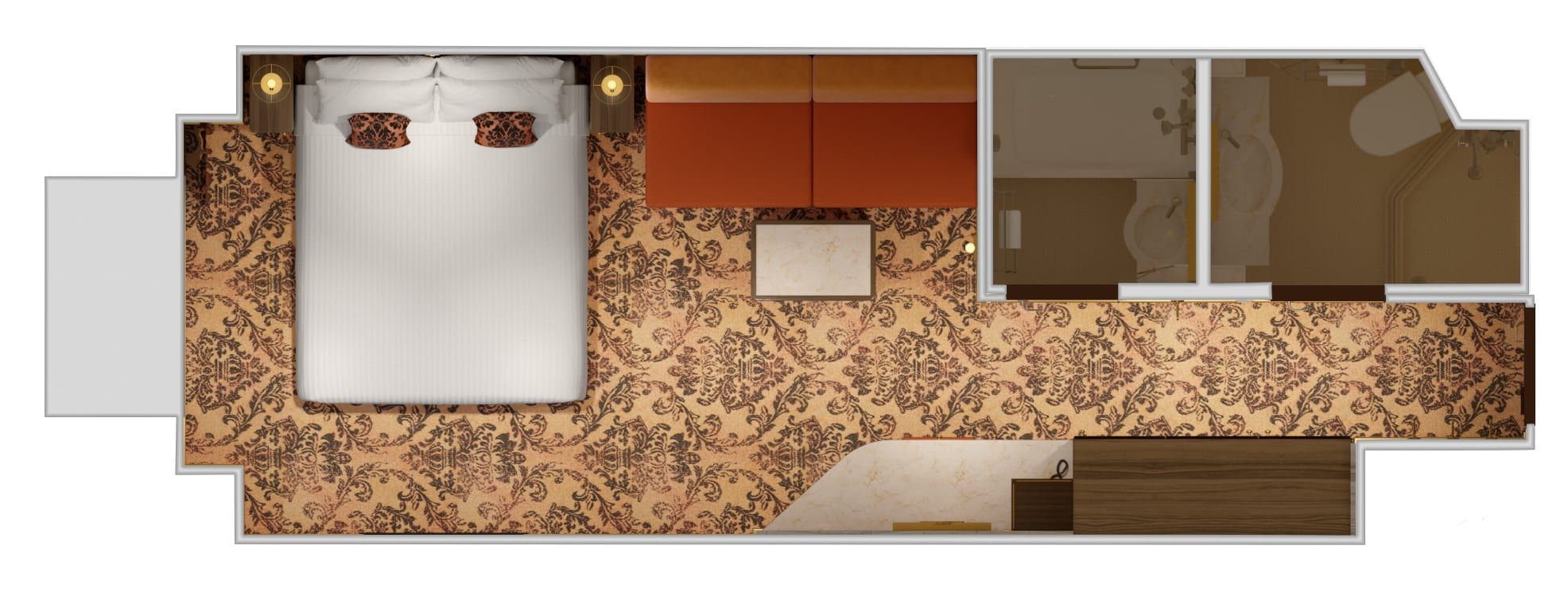 Carnival Venezia Deluxe Ocean View (6L) floor plan