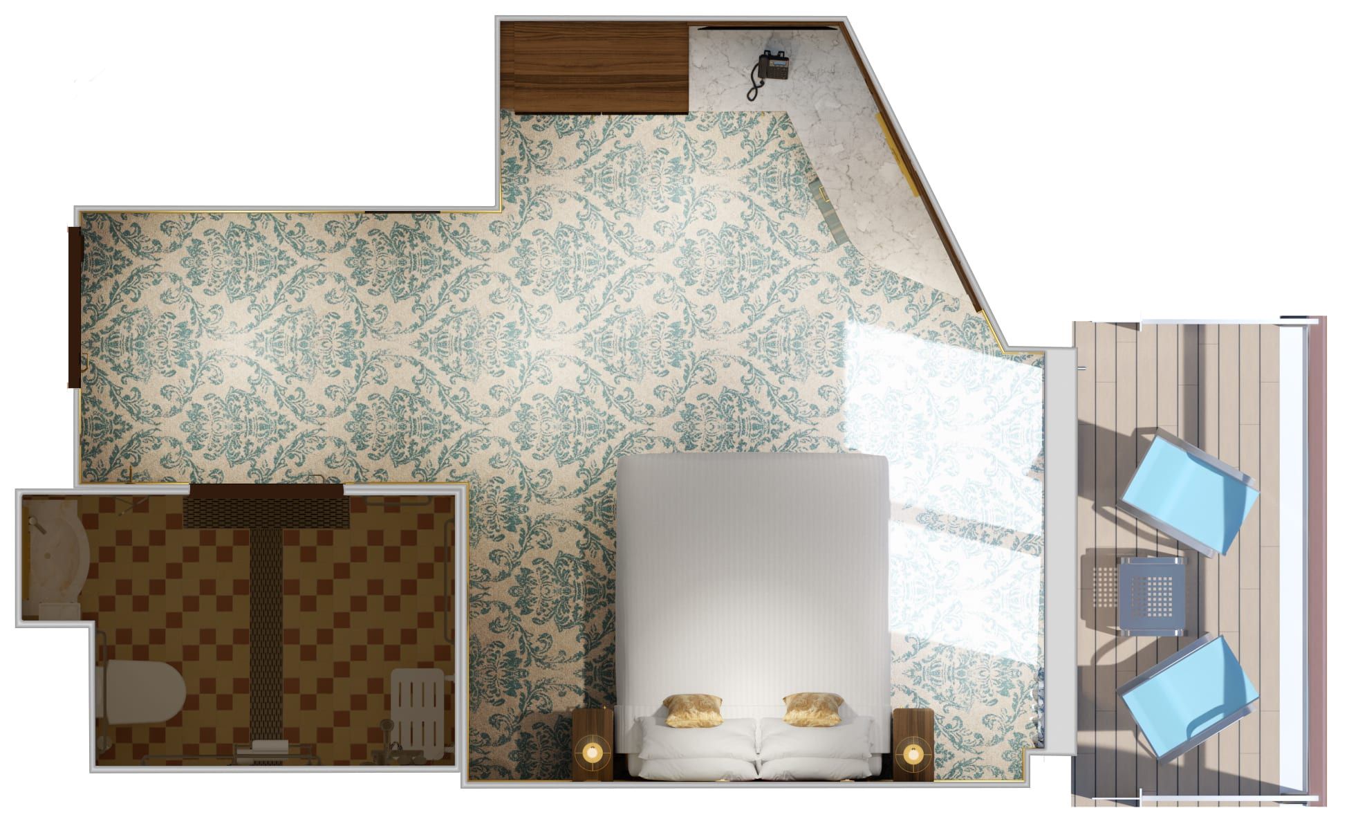 Carnival Venezia Balcony - Accessible (8A) floor plan