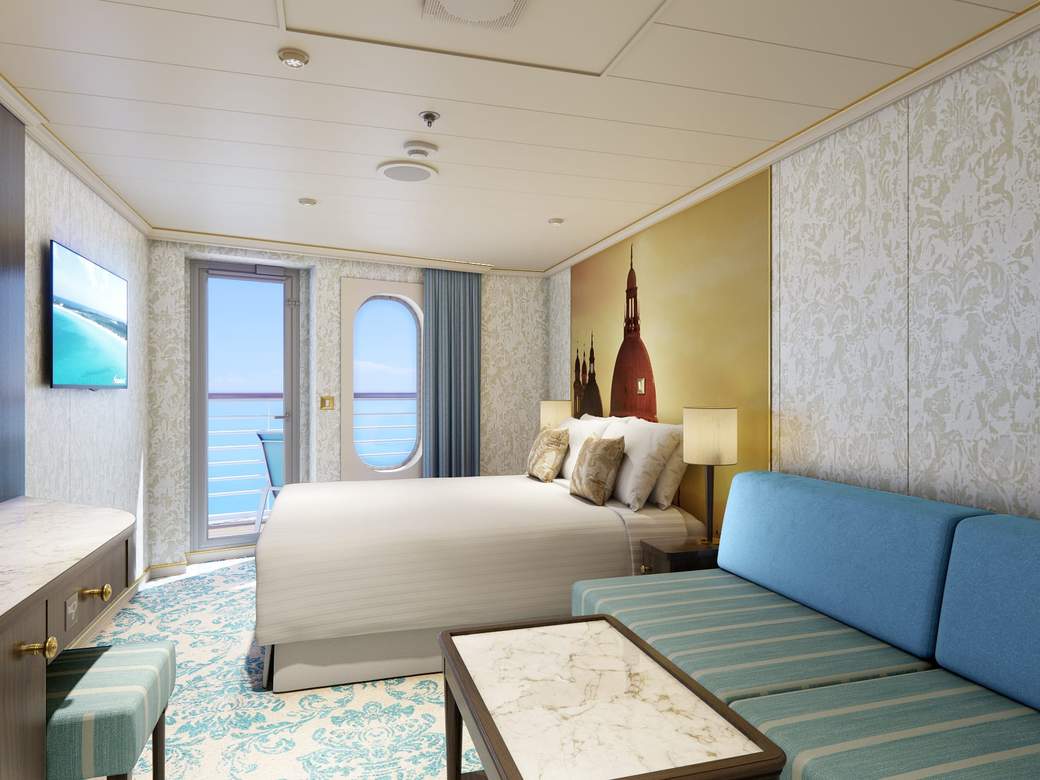 Carnival Venezia Aft-View Extended Balcony (8M) cabin, photo 1 of 4 Carnival Venezia Aft-View Extended Balcony (8M) cabin, photo 1 of 4