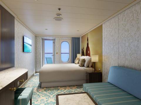 Carnival Venezia Aft-View Extended Balcony (8M) cabin, photo 2 of 4 Carnival Venezia Aft-View Extended Balcony (8M) cabin, photo 2 of 4