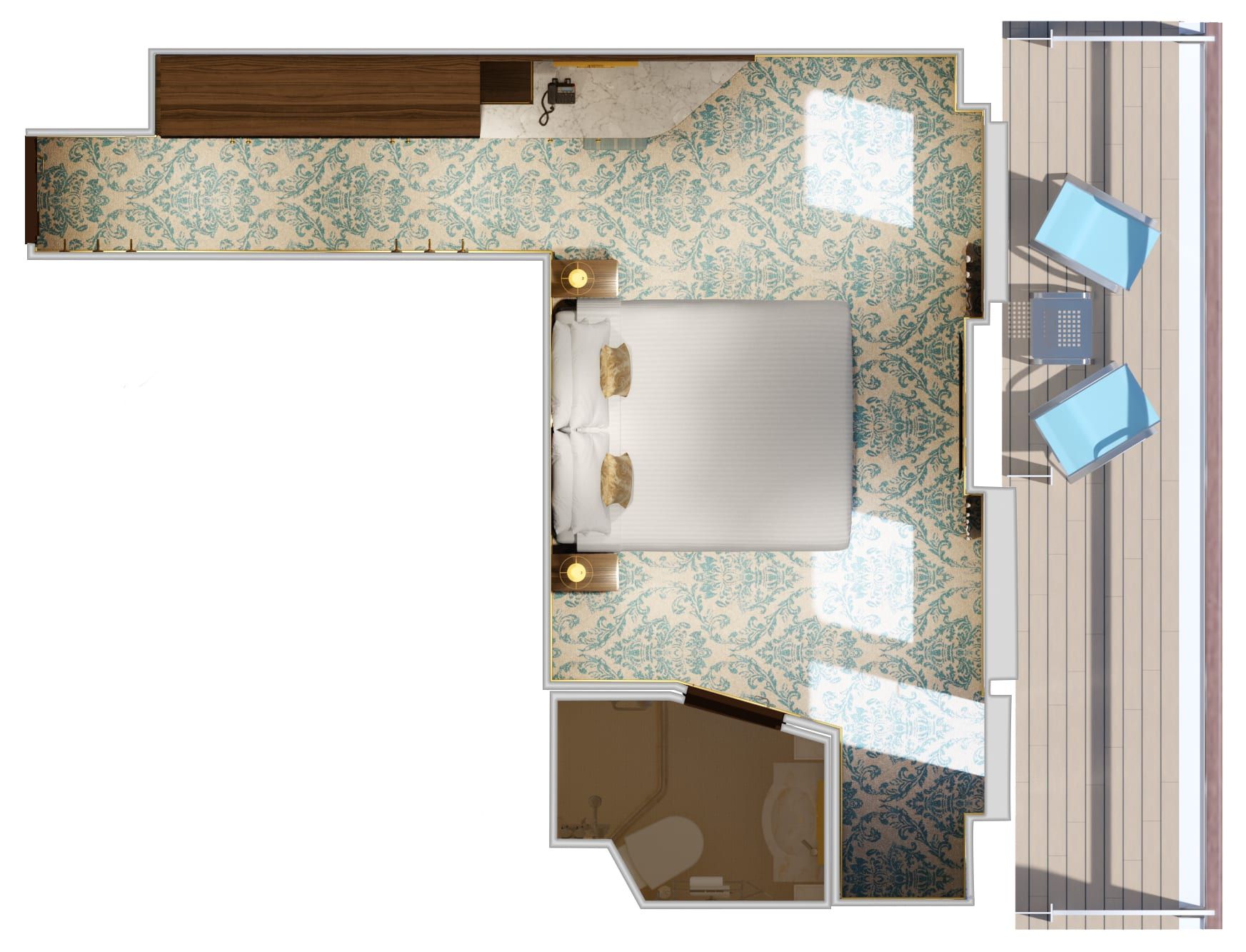 Carnival Venezia Premium Balcony (9B) floor plan, photo 1 of 2