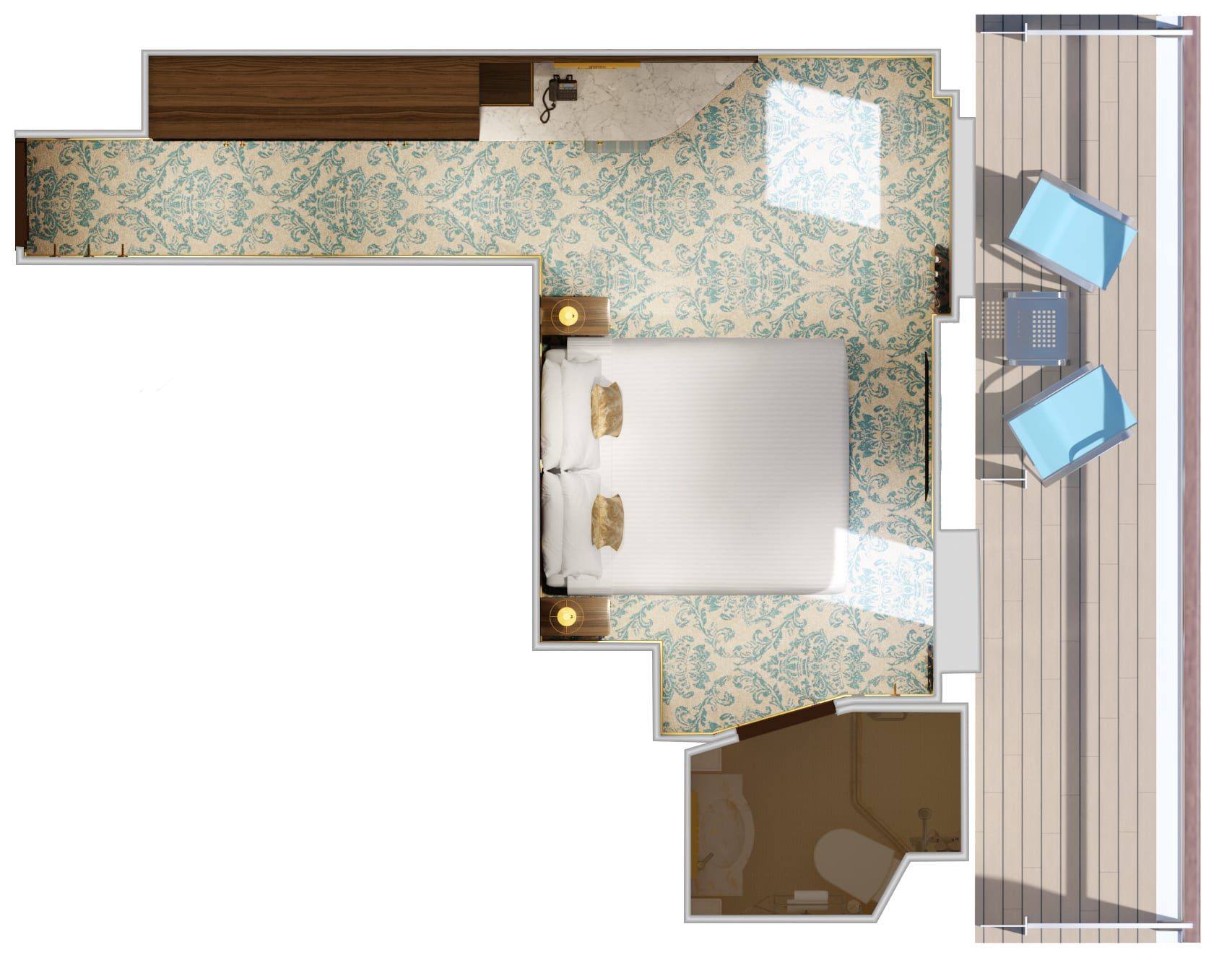 Carnival Venezia Premium Balcony (9B) floor plan, photo 2 of 2