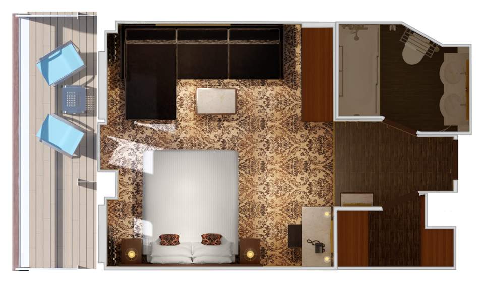 Carnival Venezia Ocean Suite (OS) floor plan, photo 1 of 4 Carnival Venezia Ocean Suite (OS) floor plan, photo 1 of 4