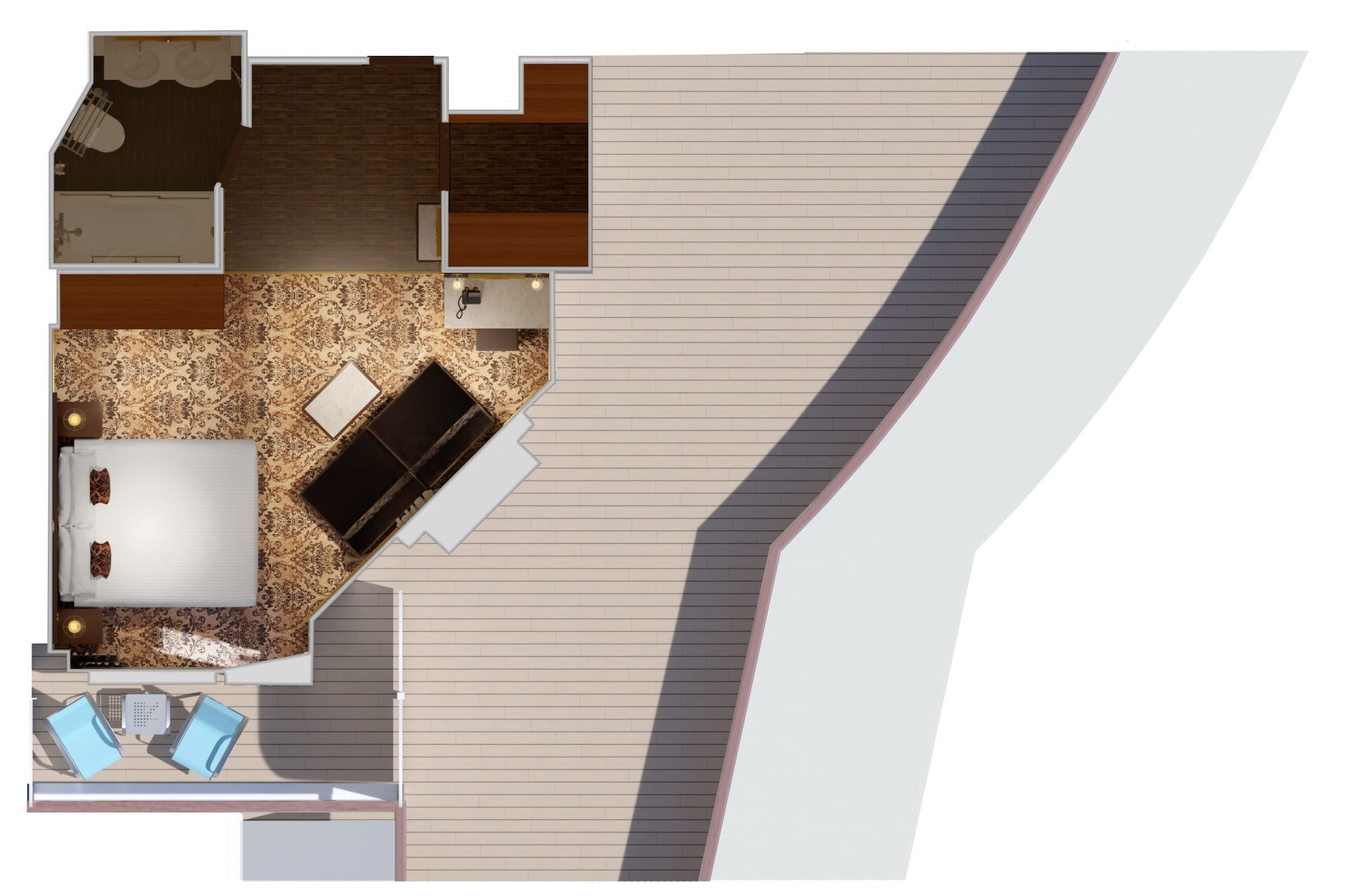 Carnival Venezia Ocean Suite (OS) floor plan, photo 4 of 4