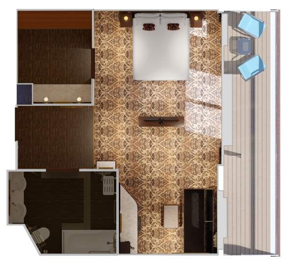 Carnival Venezia Ocean Suite - Accessible (OS) floor plan Carnival Venezia Ocean Suite - Accessible (OS) floor plan