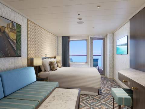 Carnival Venezia Terrazza Aft-View Extended Balcony (TI) cabin, photo 2 of 4
