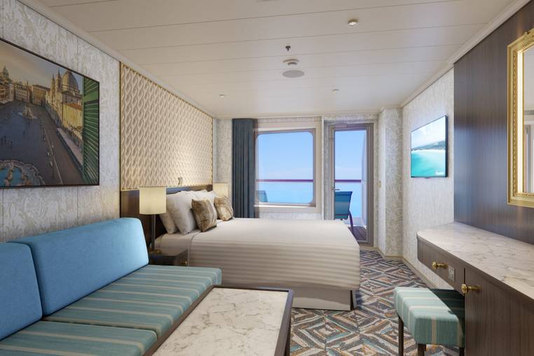 Carnival Venezia Terrazza Aft-View Extended Balcony (TI) cabin, photo 2 of 4