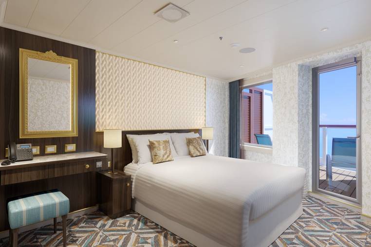 Carnival Venezia Terrazza Aft-View Extended Balcony (TI) cabin, photo 4 of 4