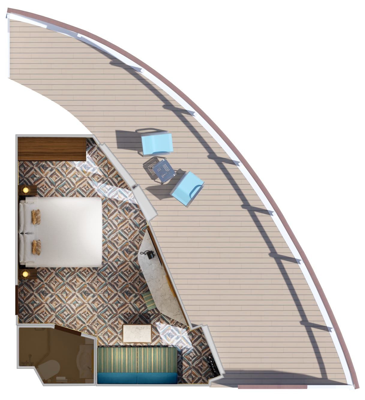 Carnival Venezia Terrazza Premium Vista Balcony (TM) floor plan, photo 1 of 3
