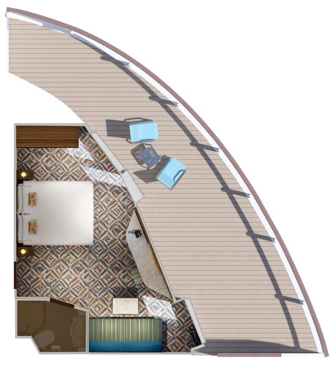 Carnival Venezia Terrazza Premium Vista Balcony (TM) floor plan, photo 1 of 3 Carnival Venezia Terrazza Premium Vista Balcony (TM) floor plan, photo 1 of 3