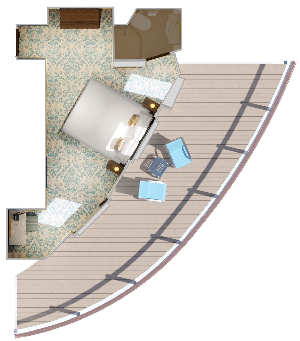 Carnival Venezia Terrazza Premium Vista Balcony (TM) floor plan, photo 3 of 3