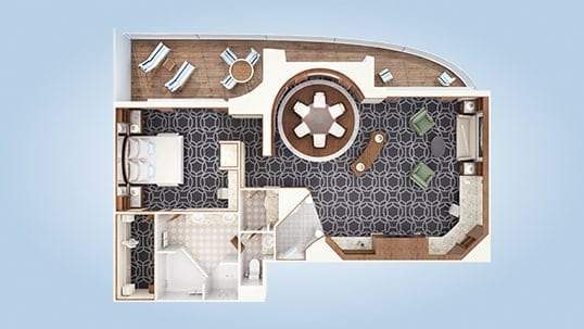 Carnival Adventure Byron Beach Club Presidential Suite (SB) floor plan, photo 1 of 2 Carnival Adventure Byron Beach Club Presidential Suite (SB) floor plan, photo 1 of 2