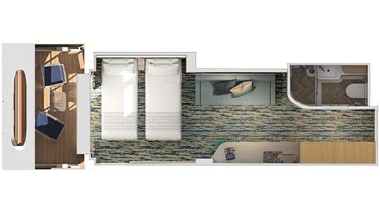 Carnival Celebration Cove Balcony (7C) floor plan, photo 1 of 2
