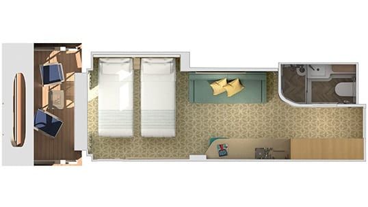 Carnival Celebration Cloud 9 Spa Cove Balcony (7S) floor plan, photo 1 of 3