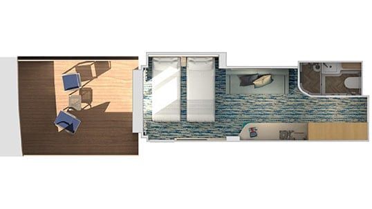 Carnival Celebration Forward-View Extended Balcony (8L) floor plan, photo 1 of 2