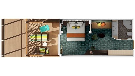 Carnival Celebration Havana Cabana Suite (HS) floor plan, photo 1 of 2