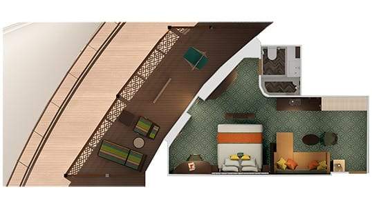 Carnival Celebration Havana Cabana Corner Suite (HU) floor plan, photo 1 of 2 Carnival Celebration Havana Cabana Corner Suite (HU) floor plan, photo 1 of 2