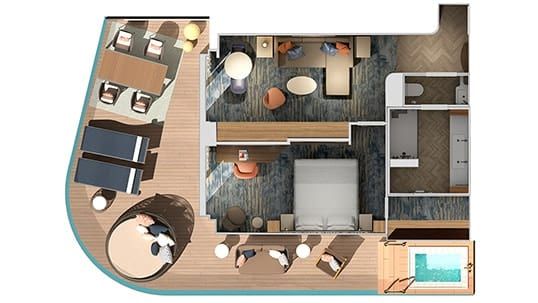 Carnival Celebration Carnival Excel Aft Suite (LS) floor plan, photo 1 of 2