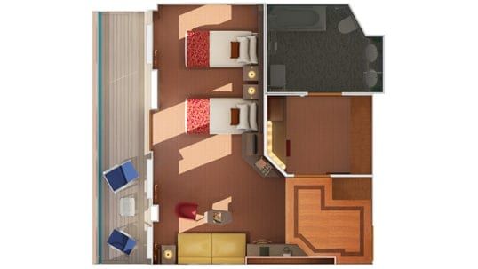 Carnival Splendor Ocean Suite - Accessible (OS) floor plan