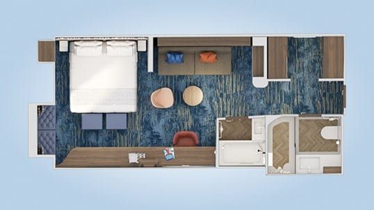 Carnival Tropicale Deluxe Ocean View Suite (OW) floor plan
