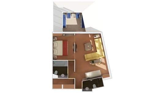 Carnival Liberty Captain's Suite (CS) floor plan, photo 1 of 2 Carnival Liberty Captain's Suite (CS) floor plan, photo 1 of 2