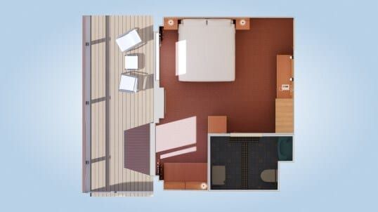 Carnival Luminosa Premium Balcony - Accessible (9B) floor plan, photo 1 of 2