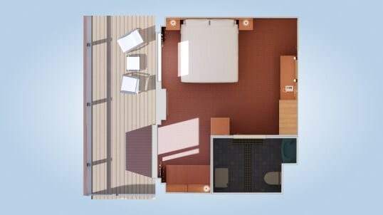 Carnival Luminosa Premium Balcony - Accessible (9B) floor plan, photo 1 of 2 Carnival Luminosa Premium Balcony - Accessible (9B) floor plan, photo 1 of 2