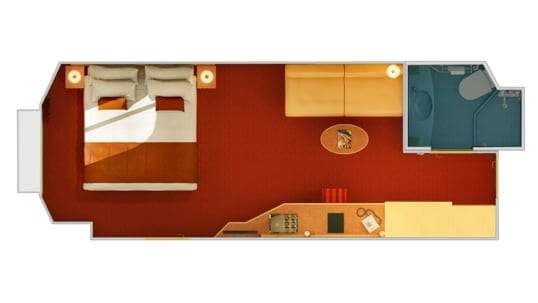 Carnival Splendor Ocean View (6A) floor plan Carnival Splendor Ocean View (6A) floor plan