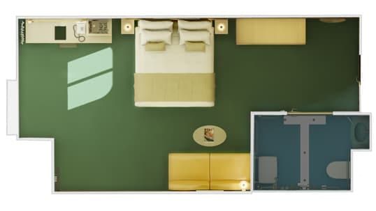 Carnival Magic Cloud 9 Spa Ocean View (Walkway View) - Accessible (6S) floor plan, photo 2 of 3