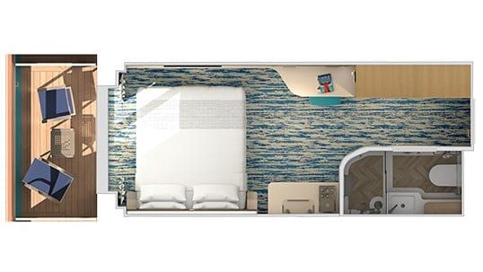 Carnival Tropicale Junior Balcony (7X) floor plan, photo 1 of 2