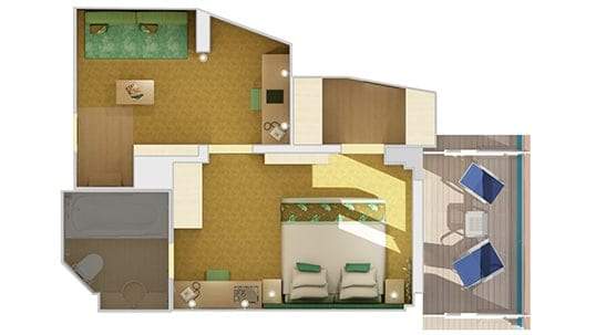 Carnival Sunshine Cloud 9 Spa Suite (SS) floor plan, photo 1 of 3 Carnival Sunshine Cloud 9 Spa Suite (SS) floor plan, photo 1 of 3