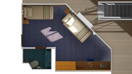 Carnival Sunrise Interior with Picture Window (Obstructed View) (4J) floor plan, photo 3 of 5