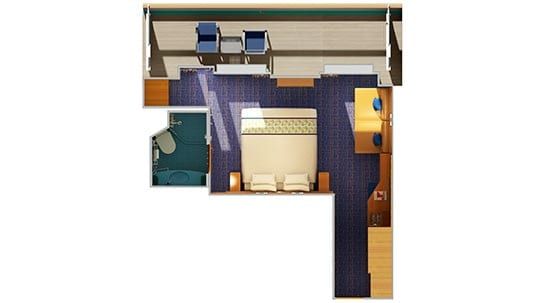 Carnival Sunrise Balcony (8A) floor plan, photo 2 of 4