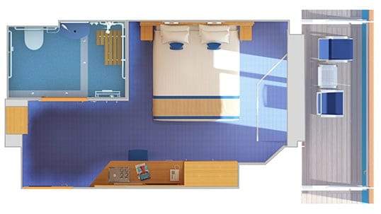 Carnival Radiance Balcony - Accessible (8A) floor plan, photo 1 of 2 Carnival Radiance Balcony - Accessible (8A) floor plan, photo 1 of 2