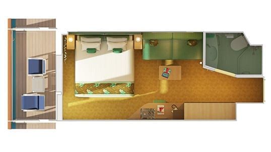 Carnival Horizon Cloud 9 Spa Balcony (8P) floor plan, photo 1 of 2