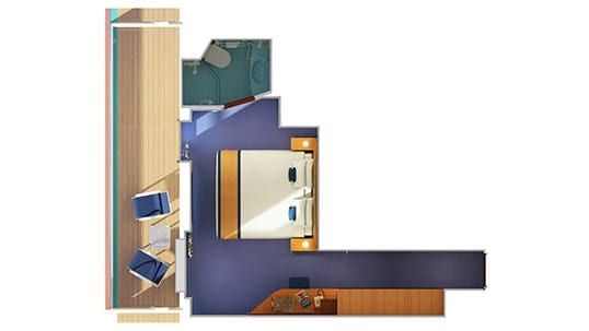 Carnival Vista Premium Balcony (9B) floor plan, photo 1 of 3
