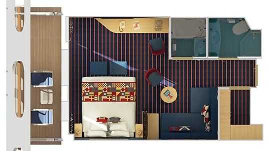 Carnival Vista Family Harbor Suite (FS) floor plan, photo 2 of 2