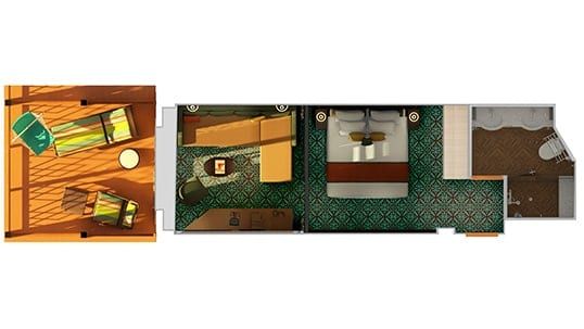 Carnival Horizon Havana Cabana Suite (HS) floor plan