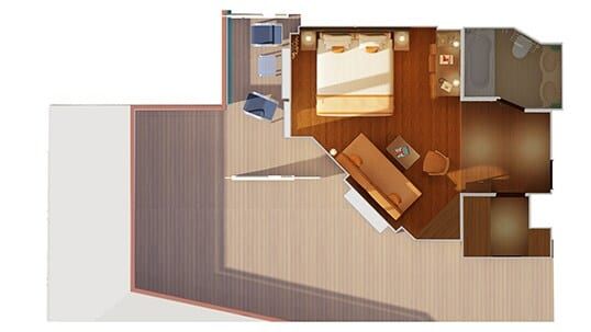 Carnival Vista Junior Suite (Obstructed View) (JS) floor plan, photo 1 of 3