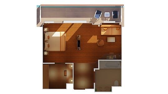 Carnival Vista Ocean Suite - Accessible (OS) floor plan, photo 1 of 2