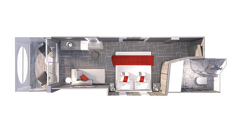 Celebrity Cabin Category Deluxe Porthole View With Veranda Image 2