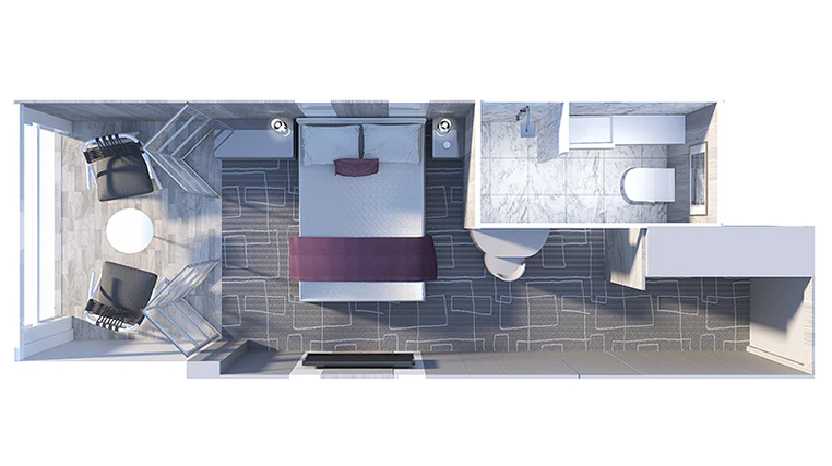 Celebrity Cabin Category Edge Single Stateroom With Infinite Veranda Image 2