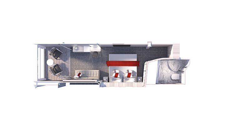 Celebrity Cabin Category Edge Stateroom With Infinite Veranda Partial View Image 2