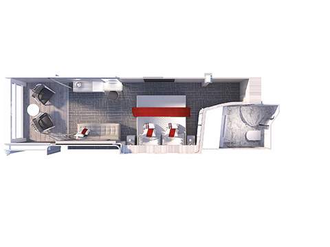 Celebrity Cabin Category Edge Stateroom With Infinite Veranda Partial View Image 2