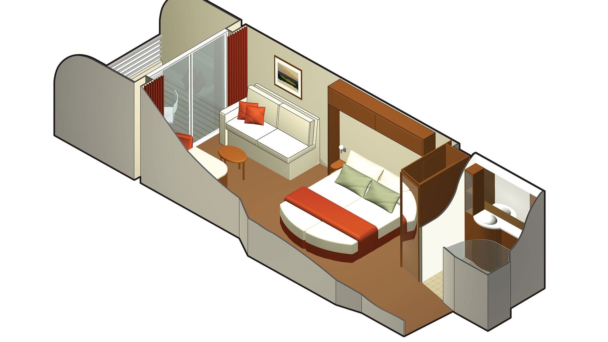 Celebrity Eclipse Veranda Standard (V2) floor plan, photo 2 of 2