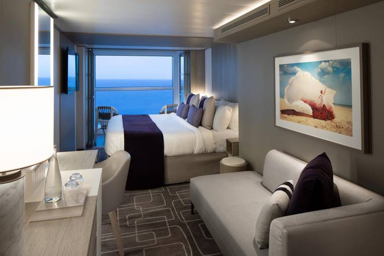 Celebrity Apex Concierge Class Standard (C2) bedroom, photo 1 of 2