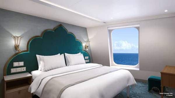 Disney Adventure Concierge 1-Bedroom Oceanview Suite (1C) bedroom