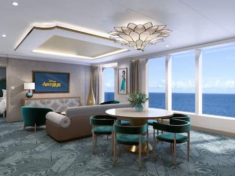 Disney Adventure Concierge 1-Bedroom Oceanview Suite (1C) living area